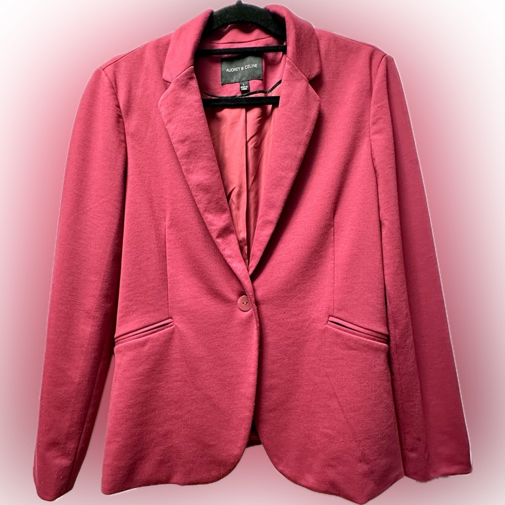 Audrey & Celine Women's Raspberry Blazer size Large